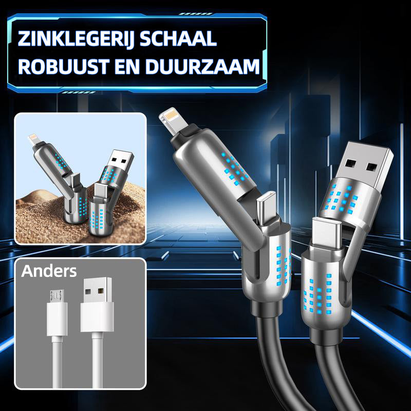 240W 4-in-1 USB-C snellaadkabel