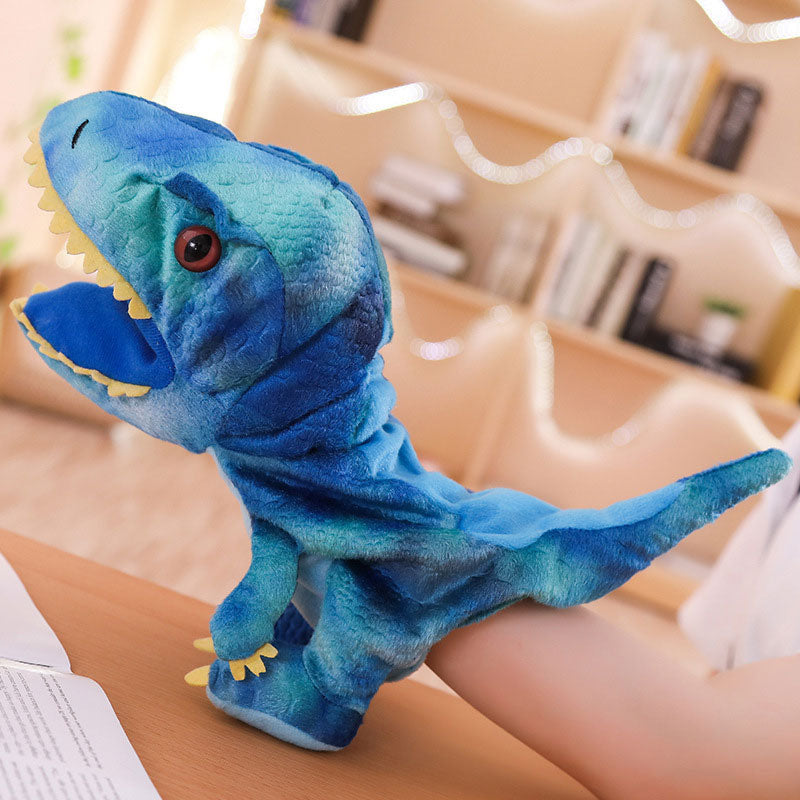 Pluche dinosaurushandpoppen