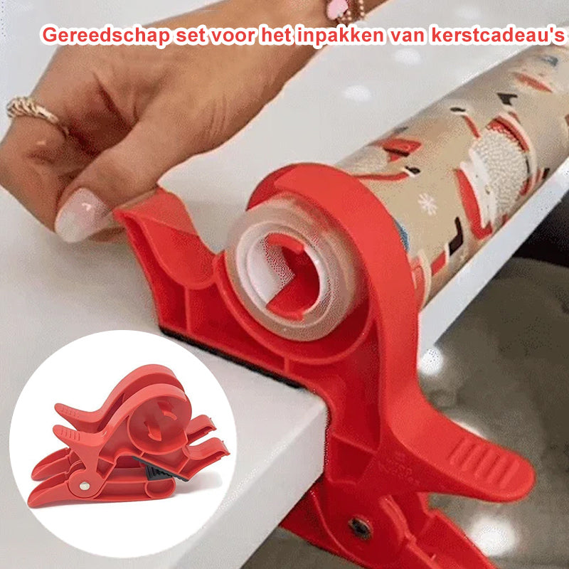 Gereedschappen voor het inpakken van kerstcadeaus