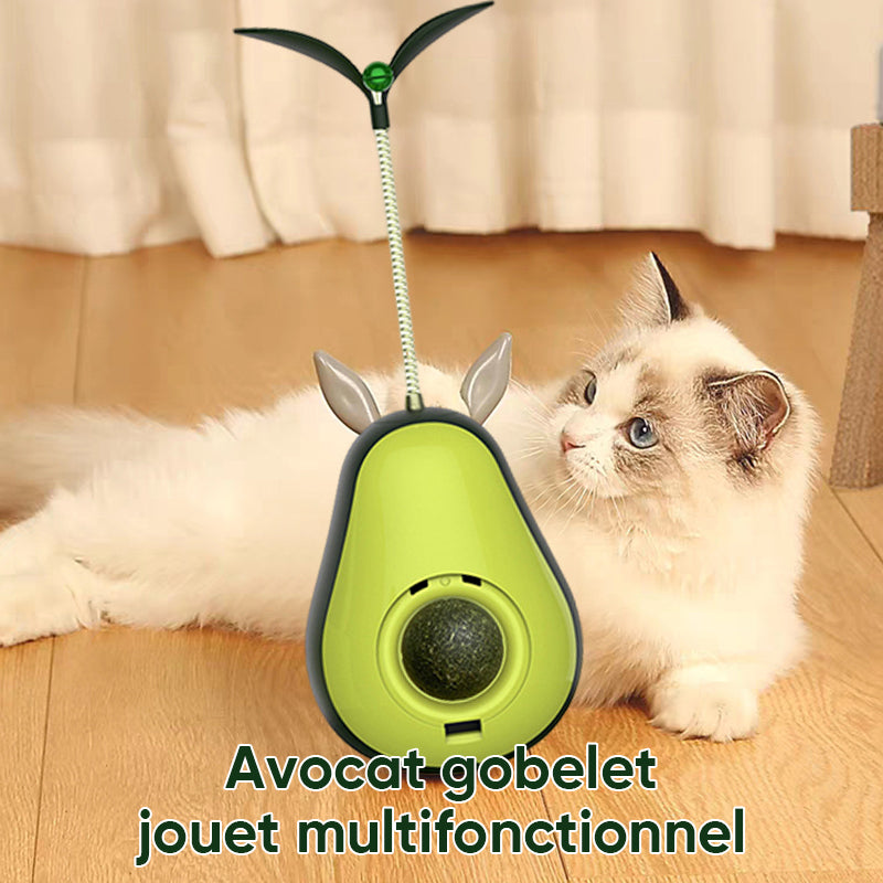 Jouet multifonctionnel pour chat en forme d'avocat