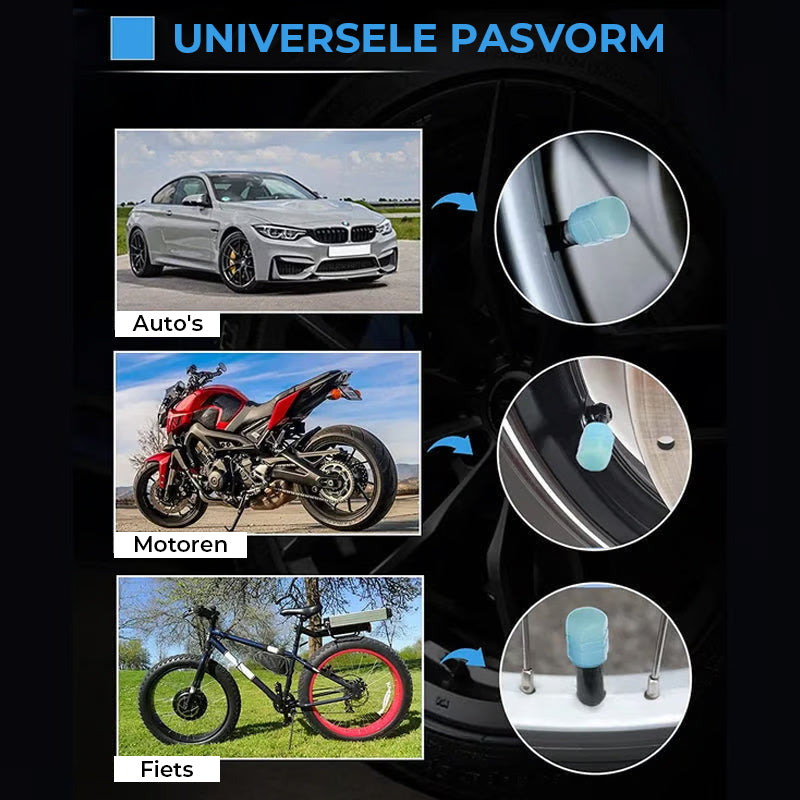 Universele Fluorescerende Bandventieldoppen (4 stuks/set)