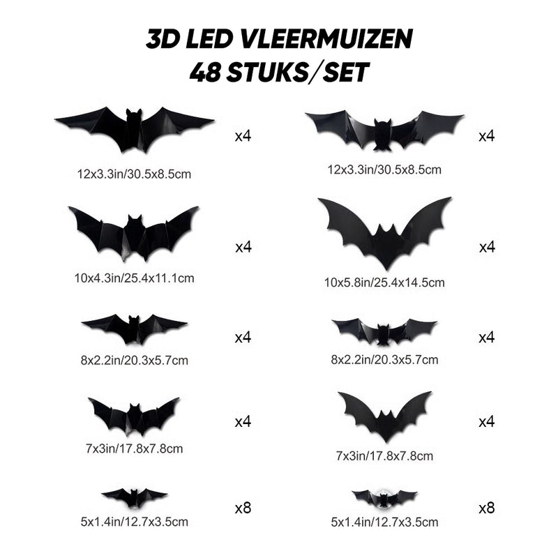 3D Vleermuisontwerp LED-decoratie