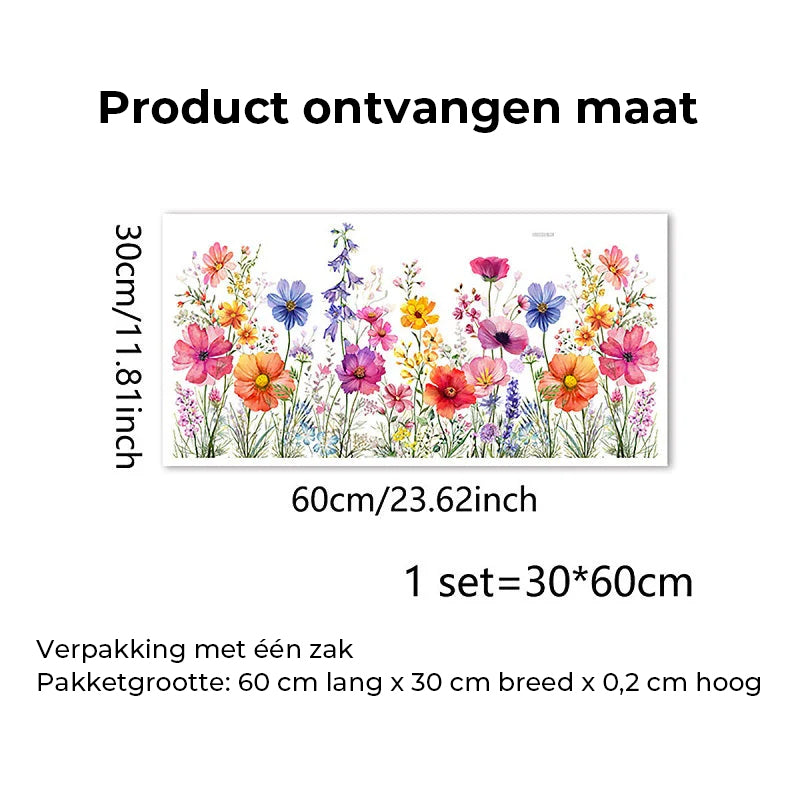 Bloemmotief raamsticker