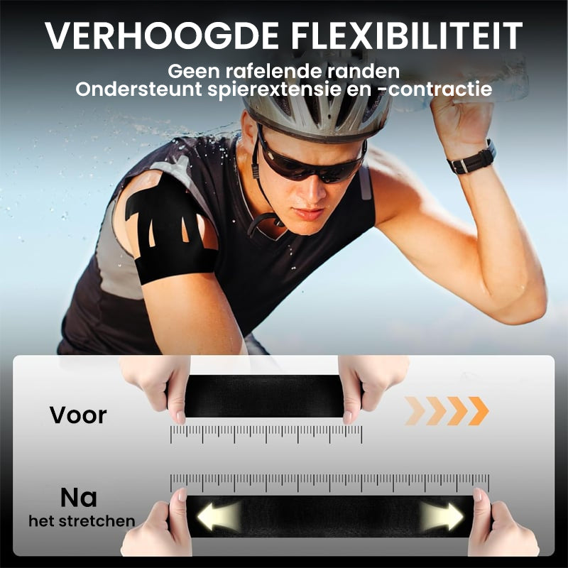 Kinesiologietape voor pijnverlichting in de schouder