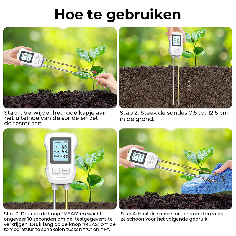 3-in-1 Digitale Plantengrond Vochtmeter