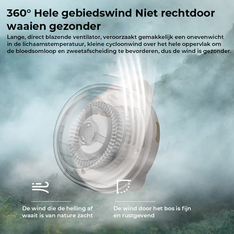Kleine wervelwind clip taille nek ventilator