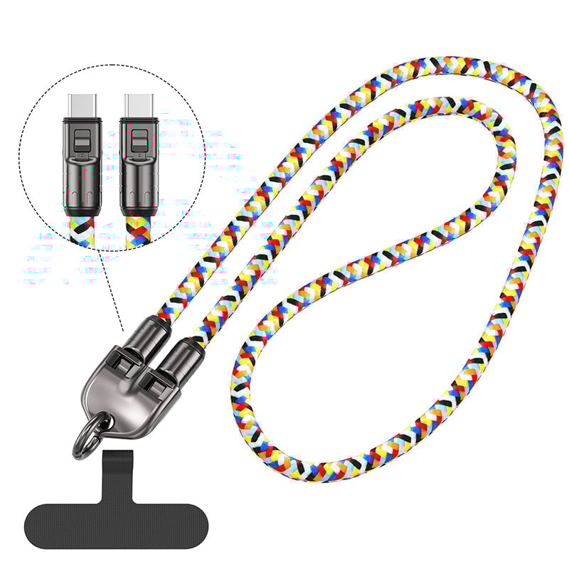 2-in-1 snellaaddatakabel en telefoonkoord