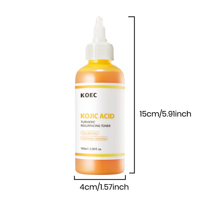 Tonique au curcuma et à l'acide kojique pour le visage et le corps
