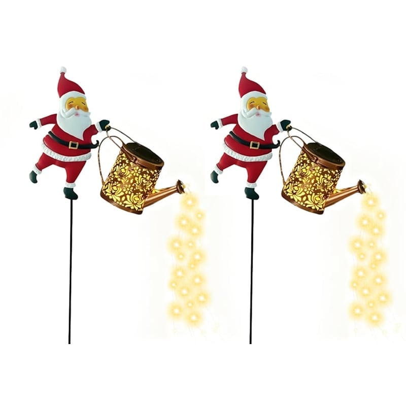 Arrosoir solaire avec lampes de jardin