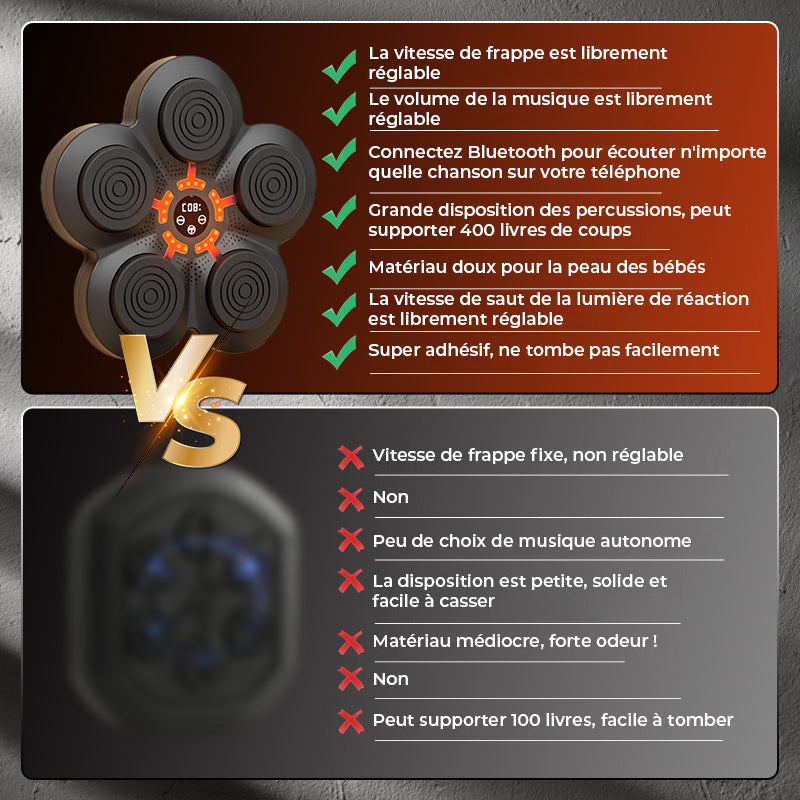 Machine de boxe musicale intelligente pour adultes et enfants
