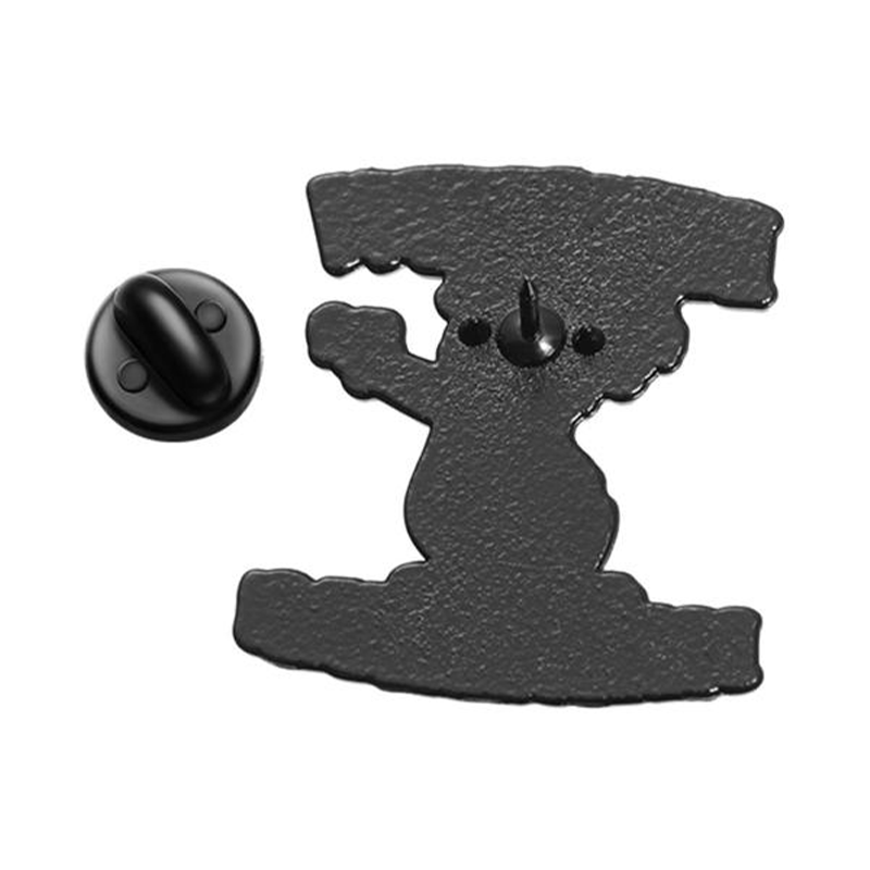 Letter & cartoon eend ontwerp broche