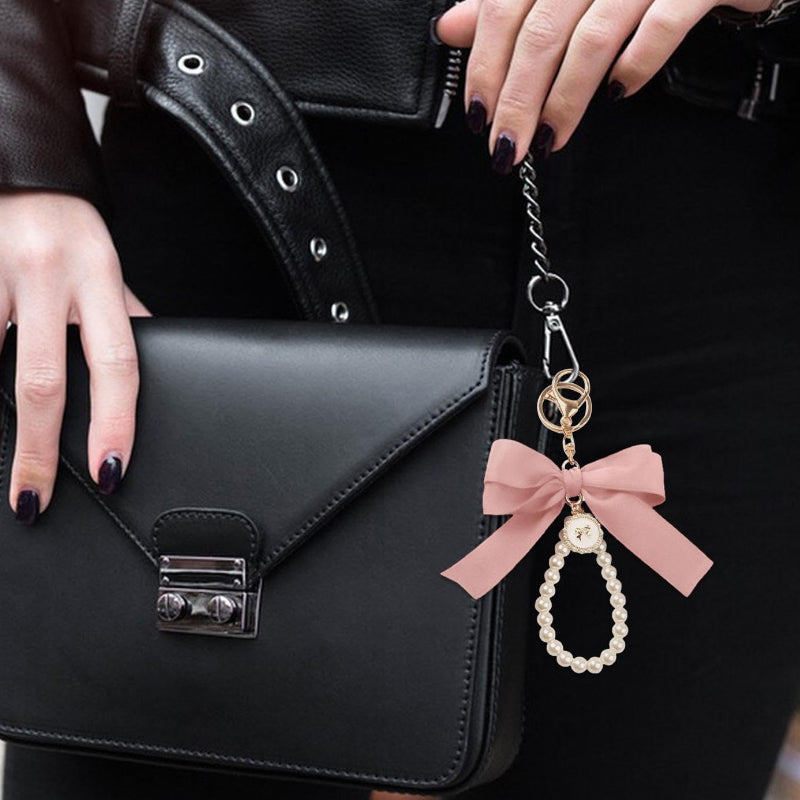 Porte-clés avec bracelet décoré de fausses perles