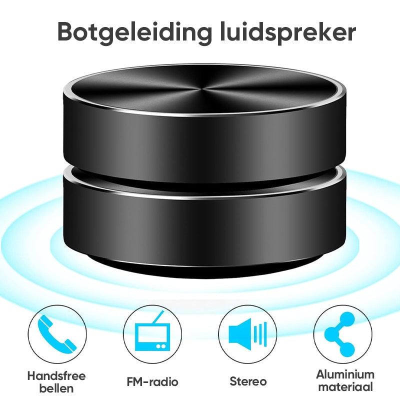 Draagbare draadloze luidspreker met botgeleiding