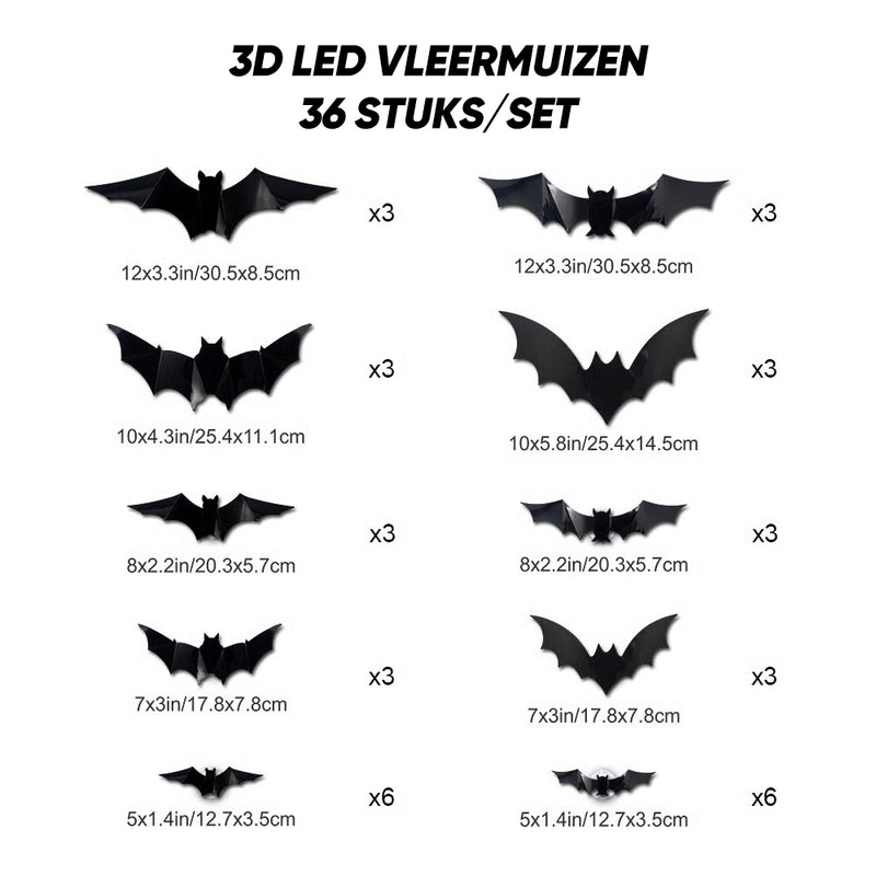 3D Vleermuisontwerp LED-decoratie
