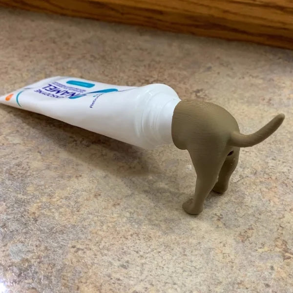Topper de dentifrice pour fesses de chien qui fait caca