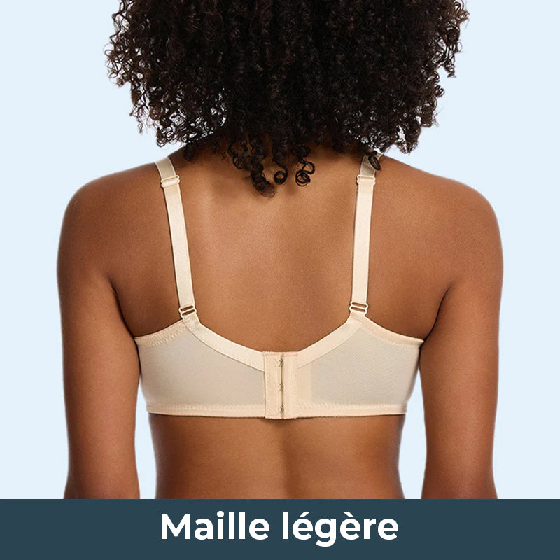 Soutien-gorge confort en dentelle florale et maille respirante