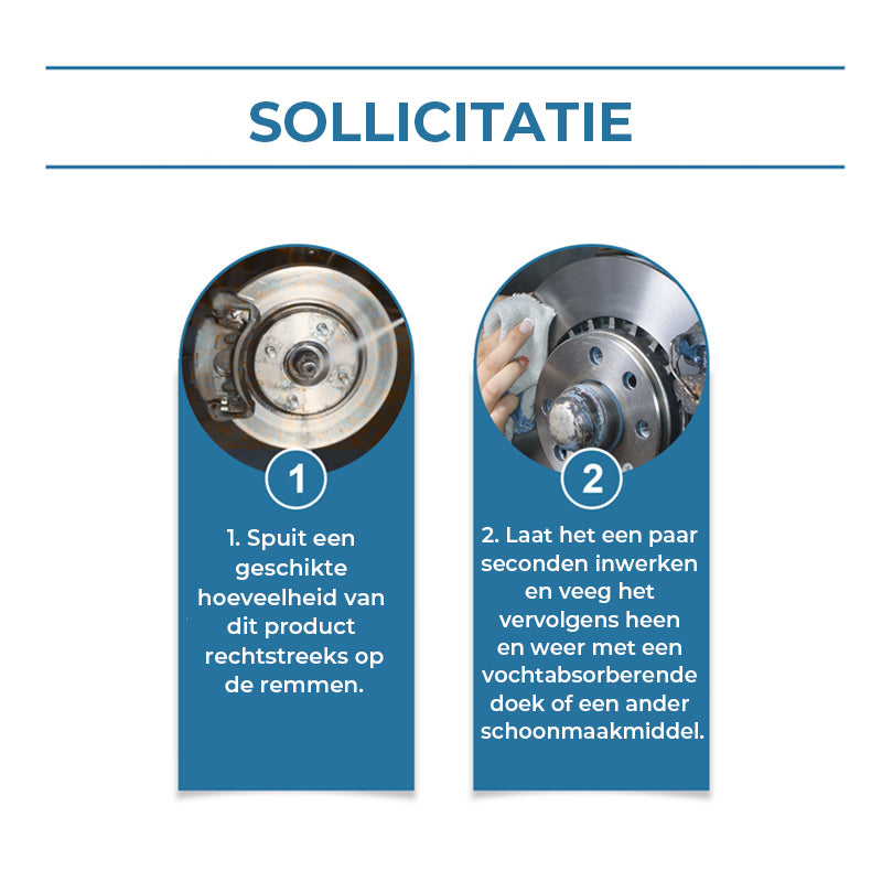 Remschijfreiniger met roestverwijderaar en polijstmiddel
