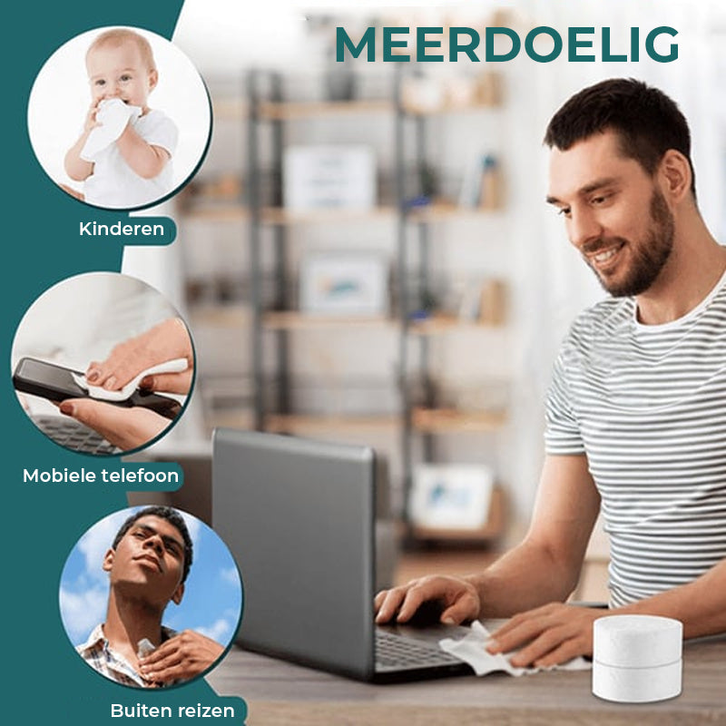 Gecomprimeerde handdoektabletten