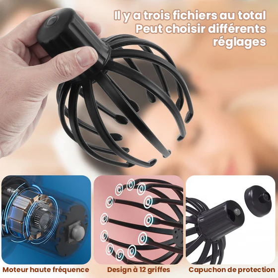 Masseur de tête en forme de pieuvre