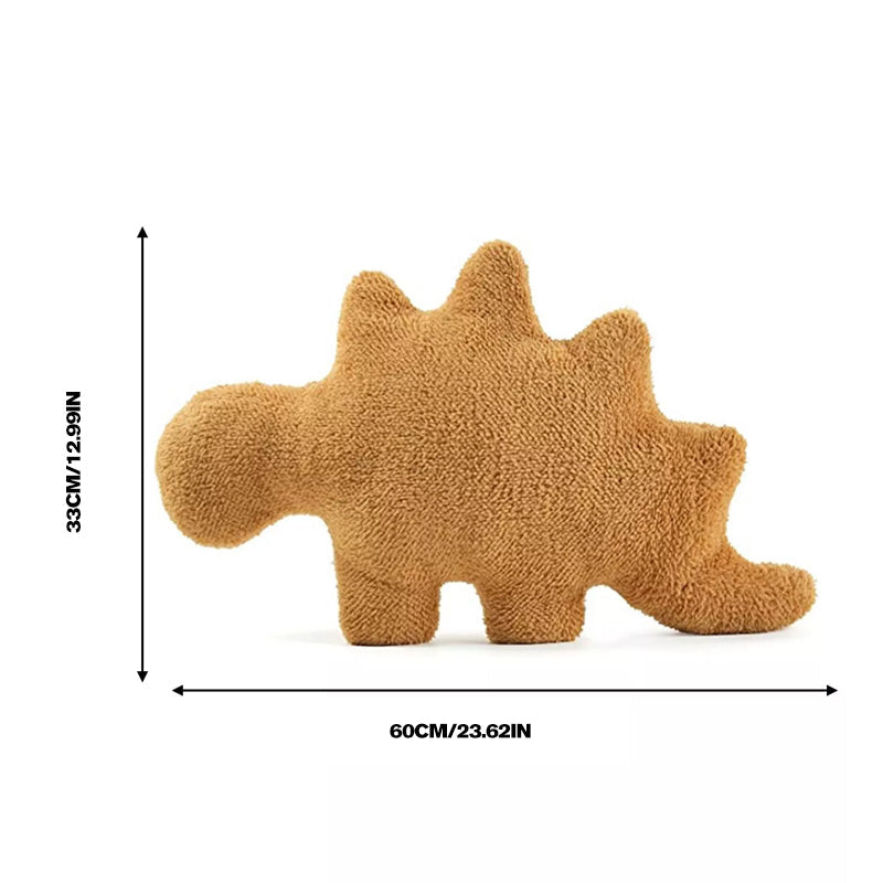 Coussin en peluche dinosaure