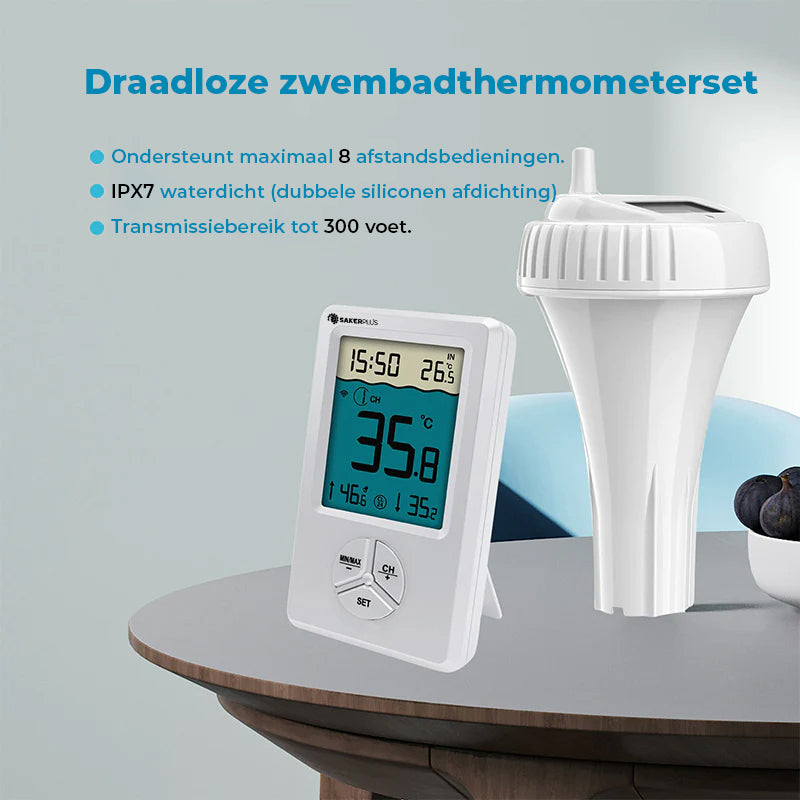 Draadloze zwembadthermometer
