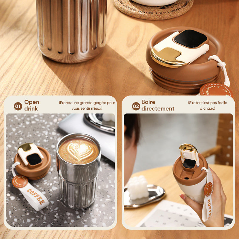 Thermos à café avec affichage de la température