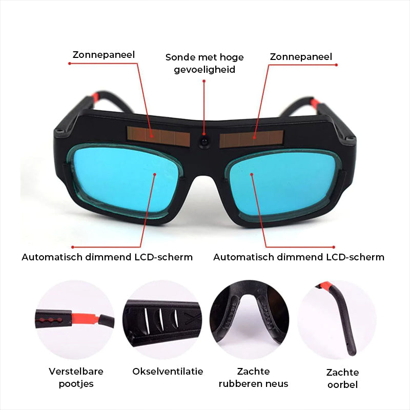 Automatisch verduisterende lasbril