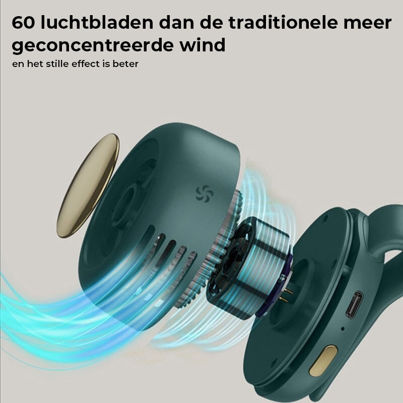 Kleine wervelwind clip taille nek ventilator