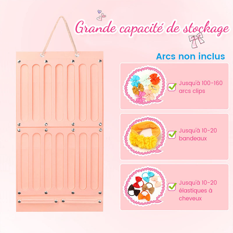 Cintre de rangement pour pinces à cheveux de grande capacité
