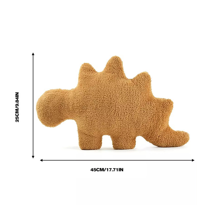Coussin en peluche dinosaure