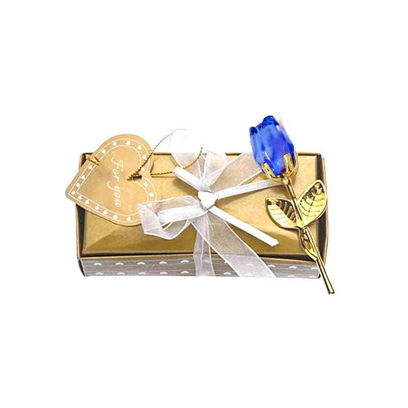 Kunstmatige rozentak met kristallen bloem