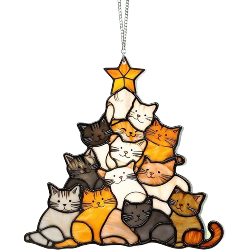Kerstboomversiering in de vorm van een kat