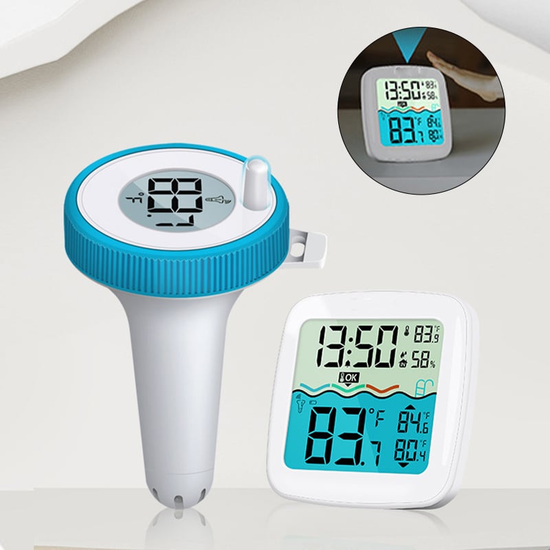 Drijvende Draadloze Zwembad Thermometer met Groot Display & 150m Bereik - Perfect voor Elke Pool
