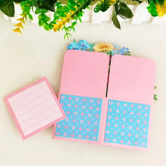 Moederdaguitverkoop 3D pop-up bloemboeketkaart