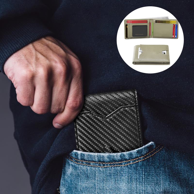 Slanke herenportemonnee met RFID-blokkering