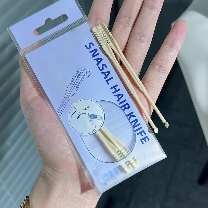 Draagbare 360° roterende neushaartrimmer met oorlepel