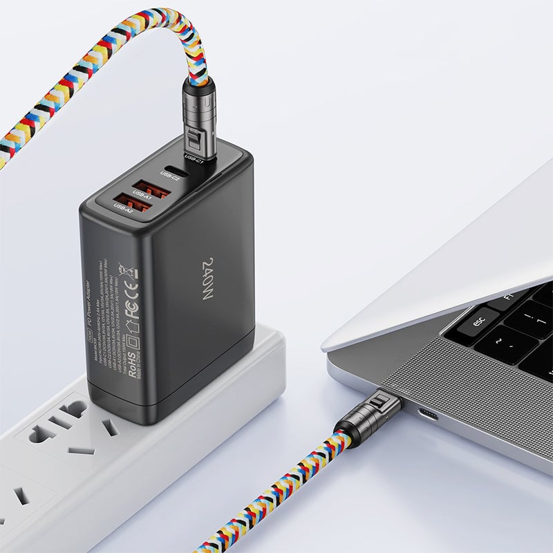 2-in-1 snellaaddatakabel en telefoonkoord