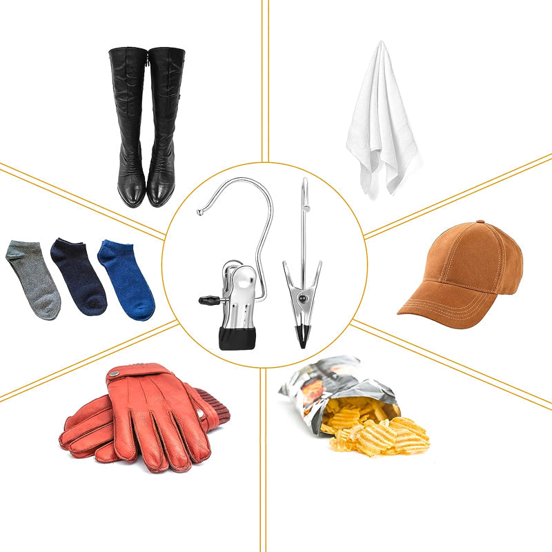 Ruimtebesparende Draagbare Reis Kleerhangers met Clips