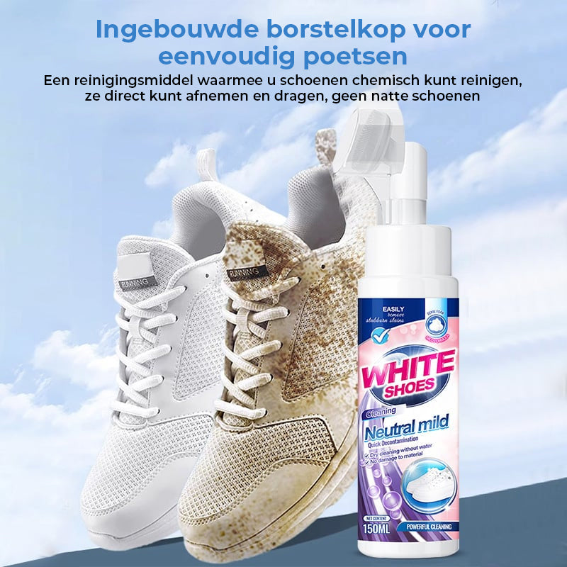 🤍 Schuim No-Rinse Cleaner — Laat schoenen direct stralend & wit worden
