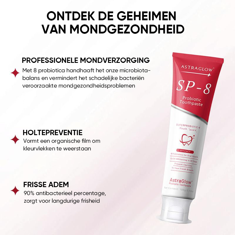 SP-8/SP-10 probiotische whitening-tandpasta voor mondgezondheid