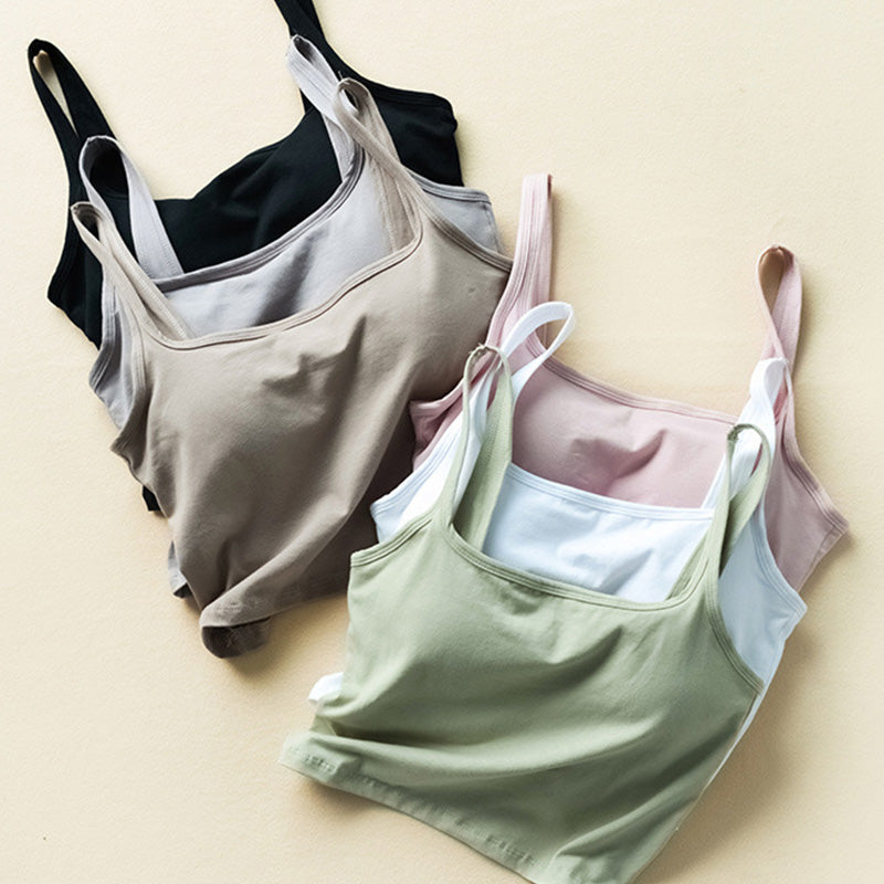 Soutien-gorge de sport respirant à séchage rapide de couleur unie pour femmes