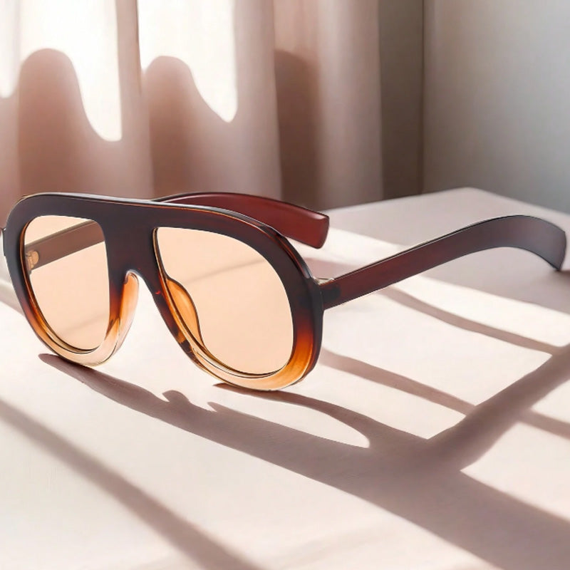 Lunettes de soleil ovales teintées Ombre pour femmes