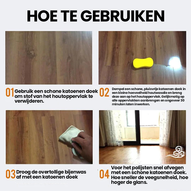 Meubelpoetsmiddel en borstel