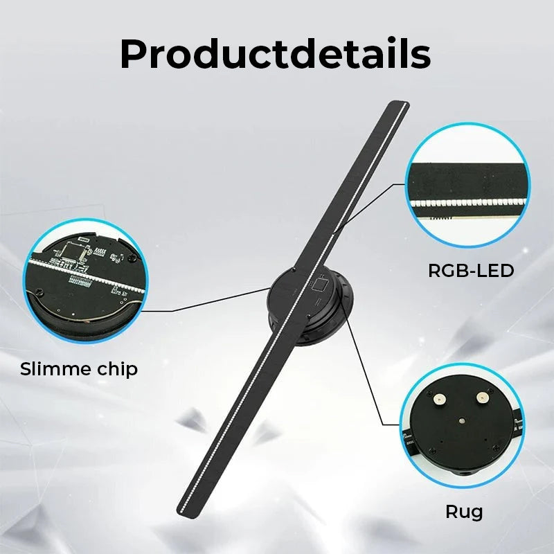 3D Hologram LED Ventilator Projector
