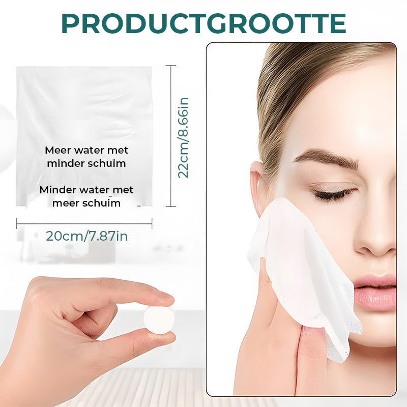 Gecomprimeerde handdoektabletten