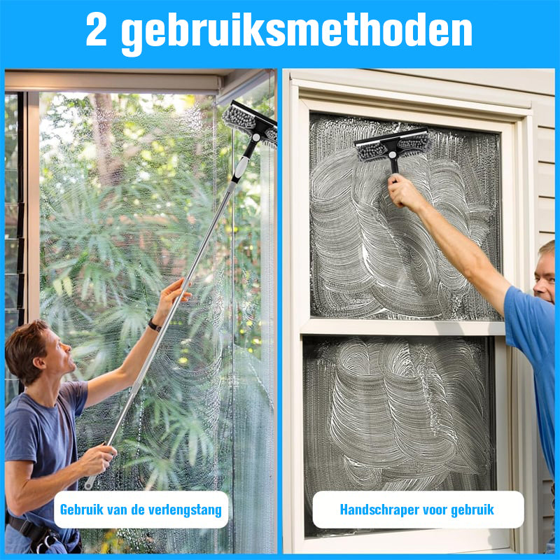 425 cm 2-in-1 intrekbare raamreinigingsborstel en schraperset