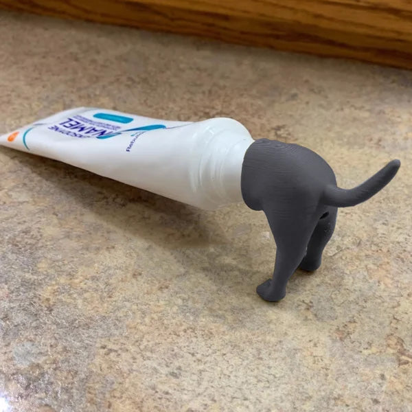 Topper de dentifrice pour fesses de chien qui fait caca