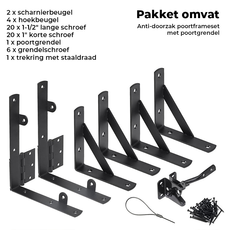 Verstevigingsset voor zware poorten