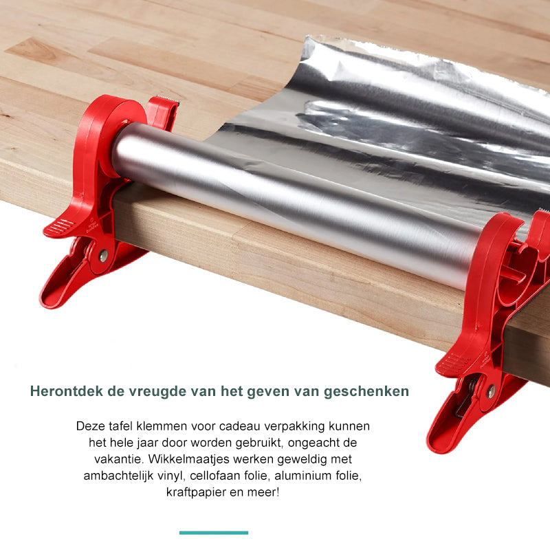 Gereedschappen voor het inpakken van kerstcadeaus