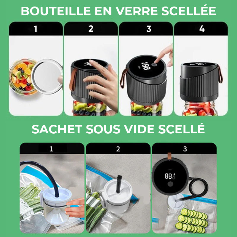 Kit de Scelleur Sous Vide Électrique pour Bocaux Mason
